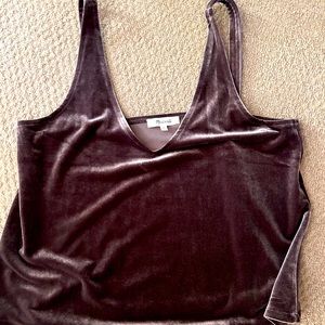 Madewell velvet crop top